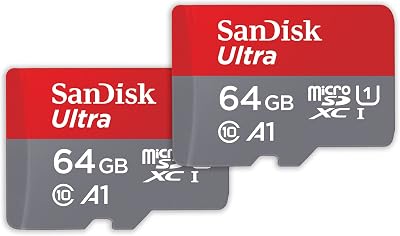 SanDisk Ultra microSDXC 64GB Twin Pack with SD Adapter UHS-I A1 140 MB/s
