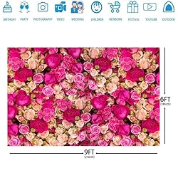 Ticuenicoa 9x6ft Pink Red Rose Flowers Photography