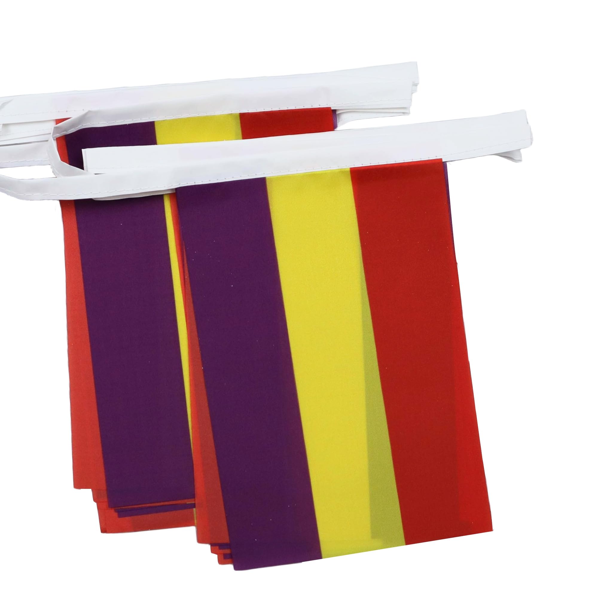 AZ FLAG Second Spanish Republic Bunting Flag, 20 Ft Garland 20 Small Spain Republican Flags 8'' x 6'', 100% Polyester String Pennant, 6 meters