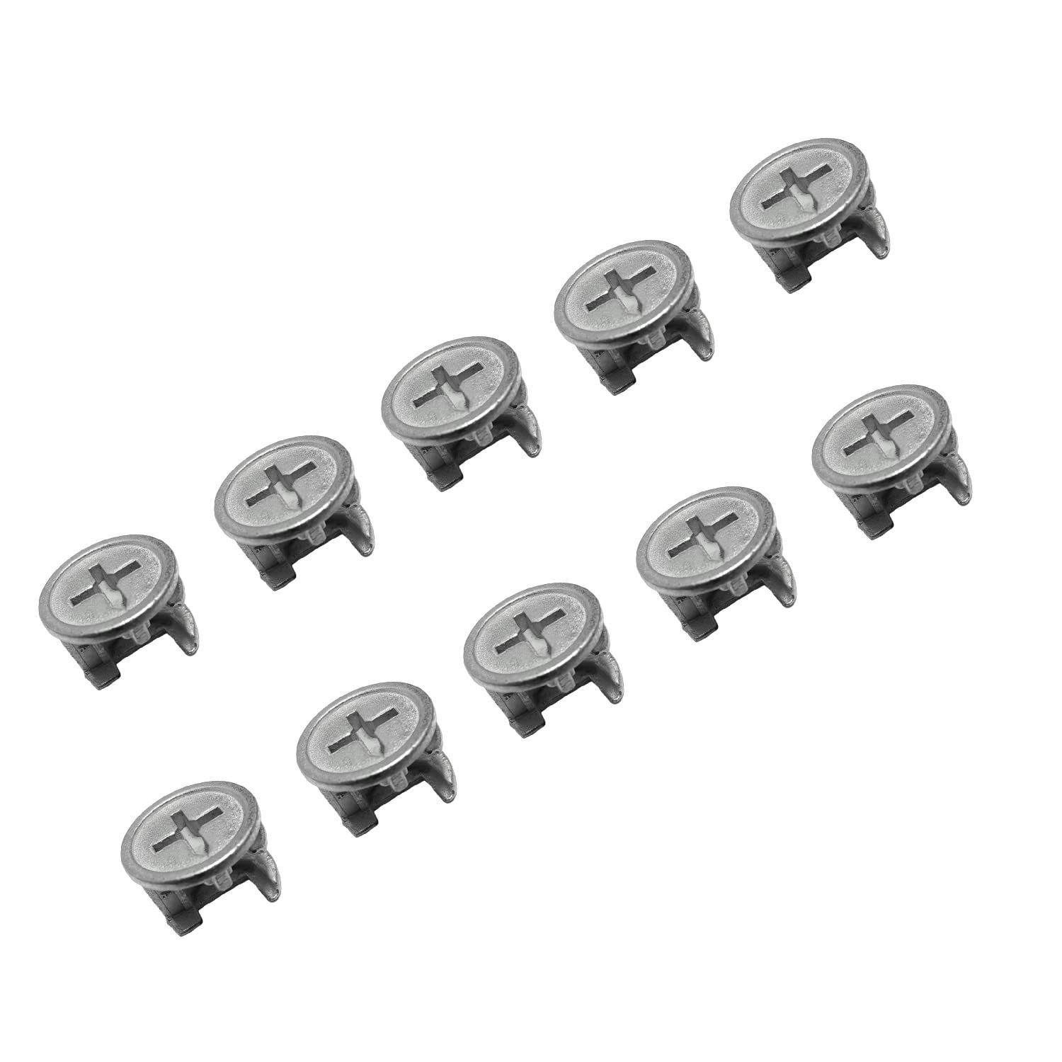 TERF® 15mm X 12mm Cam fixing Lock Nuts Flat Pack Furniture 15mm X 12mm Wood Insert Cam Lock Nut for Wood Timber Furniture Carpenter DIY and Many Project - Pack of 10