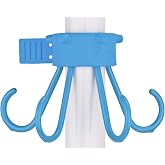 Pole-R Bear Umbrella Hook for Beach & Patio Umbrellas – 4 Stainless Steel Hooks for Towels, Bags, Hats & Beach Accessories – 
