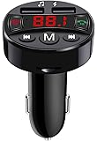 Bluetooth FM Transmitter for Car,FOGEEK Wireless in-Car Radio Adapter Car Kit [Micro SD/TF Card Slot] with 2 Ports USB Car Charger, Support SIRI Function for  iPhone, Samsung,etc
