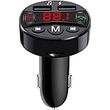 Bluetooth FM Transmitter for Car,FOGEEK Wireless in-Car Radio Adapter Car Kit [Micro SD/TF Card Slot] with 2 Ports USB Car Charger, Support SIRI Function for  iPhone, Samsung,etc