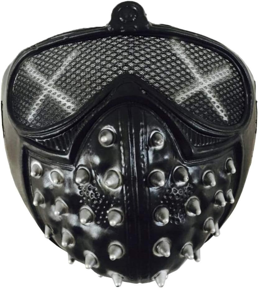 DLDL Halloween punk mask demon mask rivet death cool mask (Color : BLACK)