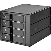 Silverstone Technology FS304-12G Three 5.25" Bay to Four 3.5" SAS-12G / SATA 6Gbit/s trayless hot-swap cage, SST-FS304B-12G
