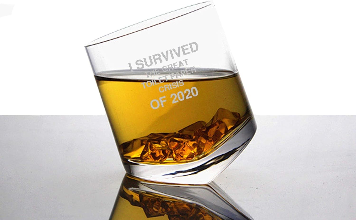 Whiskey Decanter Funny I Survived 2020 Toilet Paper Set Whiskey glasses
