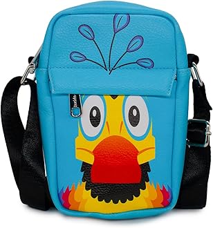 Amazon Com Buckle Down Disney Bag Cross Body Pixar Up Kevin Face Blue Vegan Leather Up Clothing Shoes Jewelry