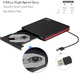 Rioddas USB 3.0 External CD DVD Drive RW Burner Slim Portable for Laptop PC Mac view 6