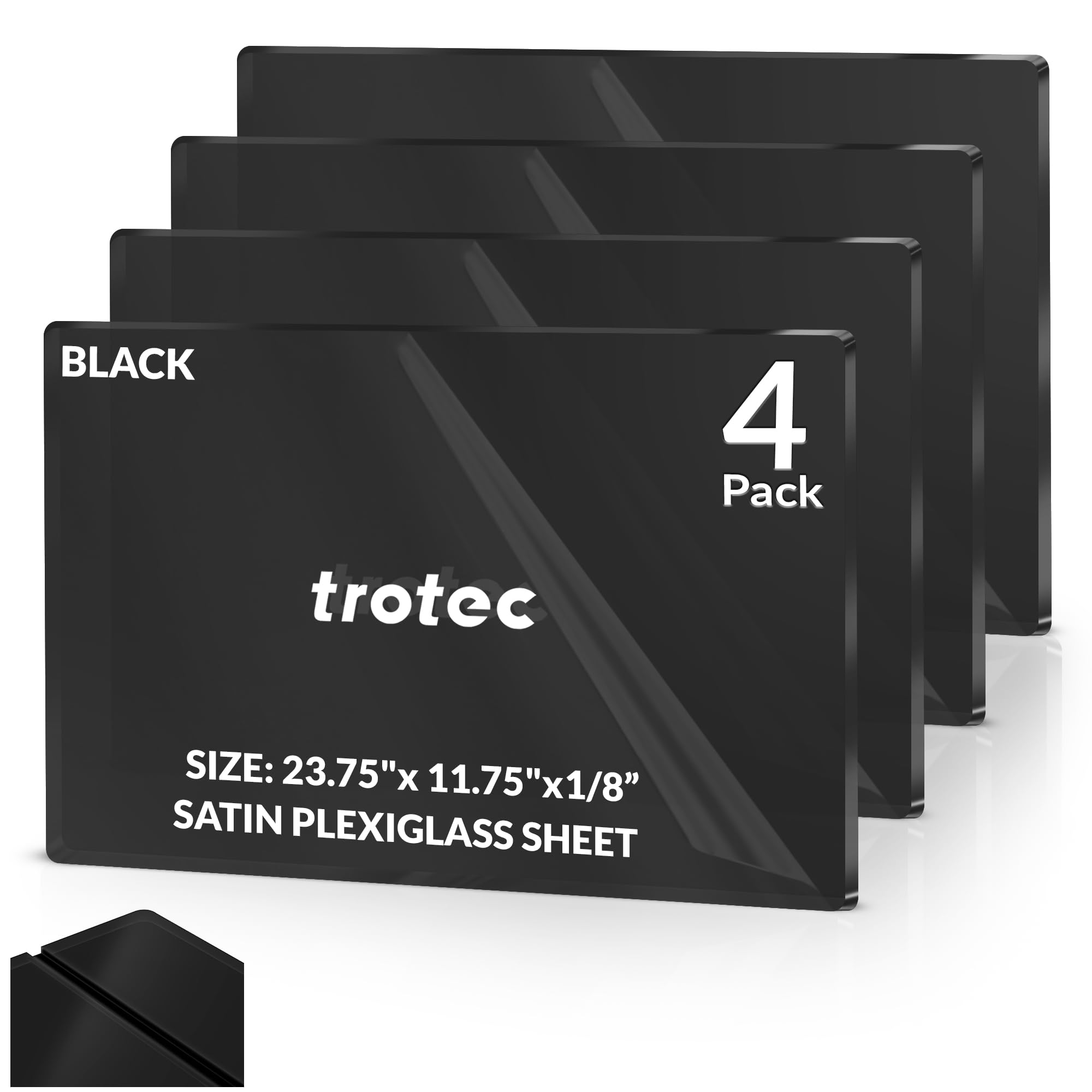 Trotec | Satin Plexiglass Sheet | 4 Pcs | Matte