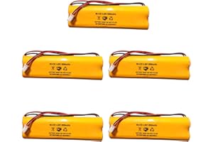 BATTERY HAWK (5 Pack) 0120859 Ni-CD AA 650mAh All Fit E1021R D-AA650Bx4 4.8V EJW-NI-CAD 800mah BYD D-AA650B-4 Exit Sign Emergency Light NiCad Battery Pack Replacement