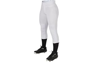 Champro Girls Fireball Low-Rise Knicker-Style Fastpitch Softball Pants in Solid Color with Reinforced Knees