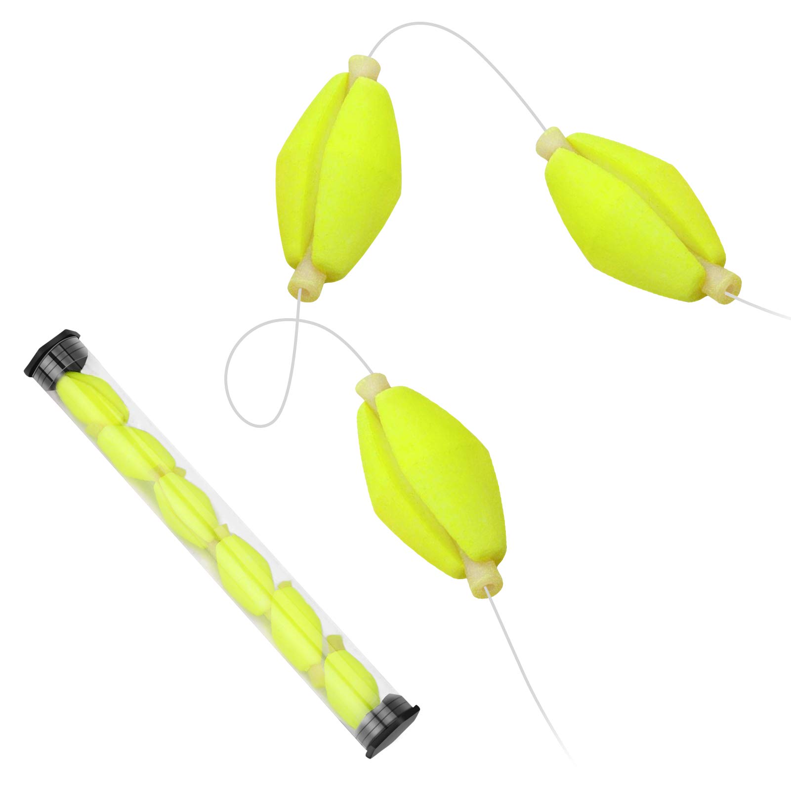 Fly Fishing Floating Line Bite Indicator, 6PCS Fly Fishing Strike Indicators Fishing Bobbers Foam Teardrop Strike Indicators Fly Fishing Accessories(Yellow)