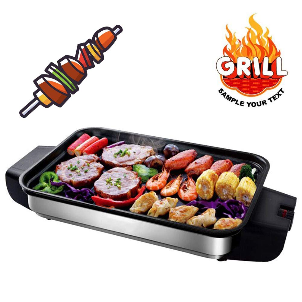 Barbacoa de Mesa Barbacoa eléctrica Gourmet 1100 W para Balcones ...