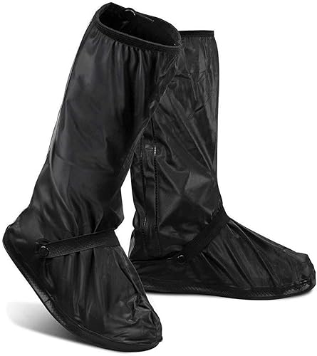 Amazon Blooven シューズカバー 防水 雨 靴カバー 自転車 雪対策 シューズ レインカバー 泥避け 男女兼用 通勤通学 携帯可 お手入れ簡単 滑り止め 使い捨てシューズカバー2足付 防塵 M ブラック ロング Blooven シューズカバー