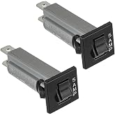 HUAREW W28-XQ1A-5 Thermal Circuit Breaker Fuse | 5 Amp 125/250VAC 50/60Hz 32VDC, W28 Series, Quick Connect, Snap-in (Pack of 2)