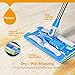 HAPINNEX Hardwood Dust Floor Mop - 4 Washable & Reusable Microfiber Mop Cloths/Pads - For Home Kitchen Bathroom Cleaning - Wet or Dry Usage on Hardwood, Laminate & Tile