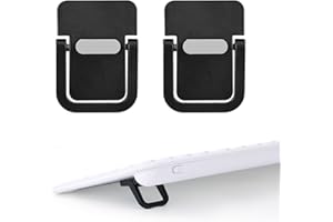 2pcs Mini Portable Laptop Stand, Zinc Alloy Foldable Laptop Keyboard Riser Self-Adhesive Kickstand Invisible Computer Noteboo