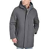 DOCKERS Men's Softshell Mid-length Hooded City Coat