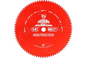 FIXOASIS TCG 14" Metal Cutting Saw Blade - Wear-Resistant Ceramic Teeth, Low-Noise, Heat-Resistant & Long-Life