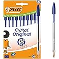 Bic Cristal Original Ballpoint Pens Medium Tip (1 mm) – Blue, Box of 10