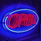 OPEN Signs for Business - Neon Sign for Business Ultra Bright LED, High Visibility Neon OPEN Sign with ON/OFF Switch, Advertisment Board for Bars, Stores, Coffee Shop, Hotel, Window, Outdoor
