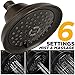 Sakaika 5 Inch 3 Setting 2.5 GPM Oil Rubbed Bronze Multi Function Adjustable Showerhead Replacement with Massage & Mist Spray for Luxury Bathroom from Wall Mount Multifunction Shower Head Collection