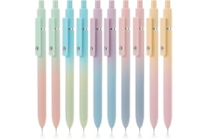 FIOVER 10pcs Gel Pens Black Ink Medium Point 0.7mm Pens Smooth Writing High-End Series Cute Ballpoint for Journaling Note Taking, Office School Supplies Gifts for Women and Men