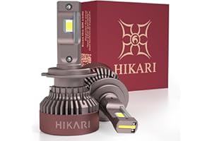 HIKARI WINGS HIKARI 2025 Darkenex H7 LED Fog light, 30000LM Pure White 6000K LED Bulbs, Plug & Play IP68 Waterproof Pack of 2