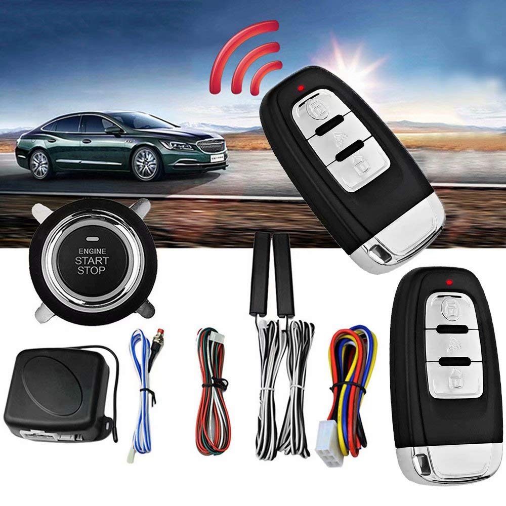 Remote start engine. Keyless start system. car remote start &amp; security system device. honda ignition security system. easycar security.