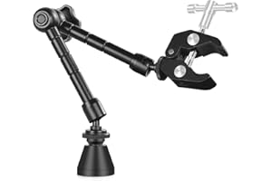 Helping Hands Magnetic Soldering Clamp with 2.16-inch Jaw Opening, Super Clamp with 1/4 and 3/8 Thread, Flexible Articulating