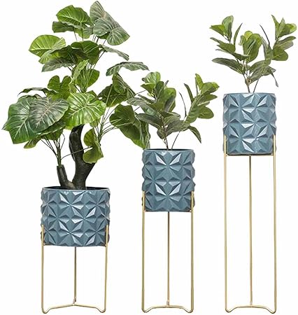 Blume Stander Wohnzimmer Balkon Metall Boden Stander Pflanztopf Rack Pflanzkubel Dekoration Display Halter Krauter Bonsai Regal Indoor Outdoor Garten Terrasse Modern Farbe Blau L Amazon De Garten