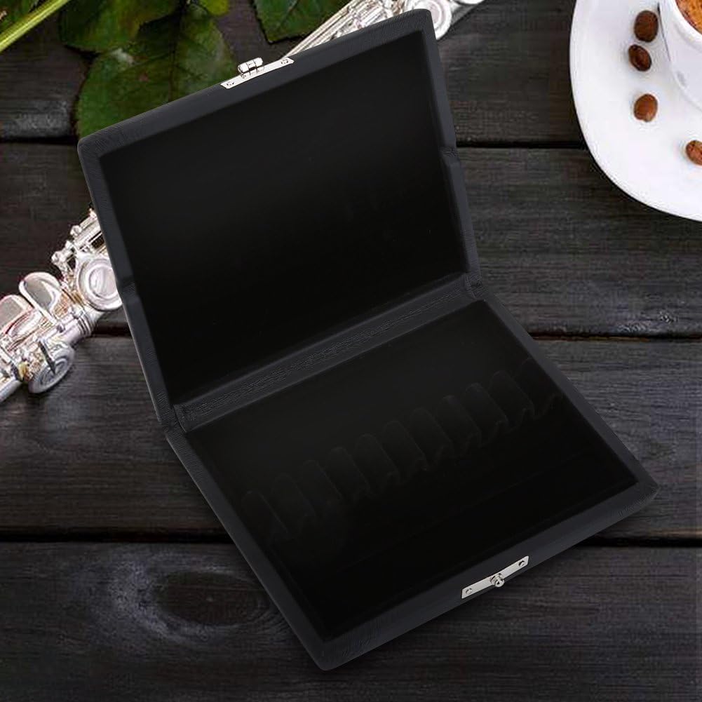 Wood + PU leather cover reed case holder storage box for 10/12 / 20pcs oboe reeds (Pack of 10), One size fits all - Image 3