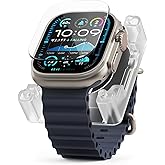 Ringke Easy Slide for Apple Watch Ultra 3/2/1 Screen Protector (49 mm) [Super Easy to Install] Case Friendly Shatterproof 9H Hardness Tempered Glass - 2 Pack