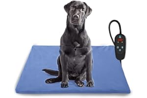 PETNF Upgraded Pet Heating Pad for Dogs Cats with Timer,Safety Cat Dog Heating Pad,Waterproof Heated Cat Dog Bed Mat,Adjustable Warming Mat with 6 Levels Temperature & 6 Timers Auto Off Chew Resistant Cord