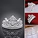 925 Sterling Silver Princess Crown Ring with Cubic Zirconia Inlaid Fashion Jewelry Engagement Wedding Ring for Women