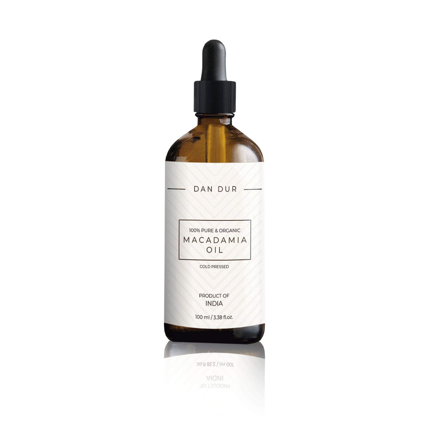 100% Pure Organic Macadamia Oil by Dan-Dur, BIO, Cold Pressed, Extra Virgin, Multi-Purpose Treatment, SOURCE OF NUTRIENTS, RICH IN FATTY ACIDS AND ANTIOXIDANTS (50 ml)