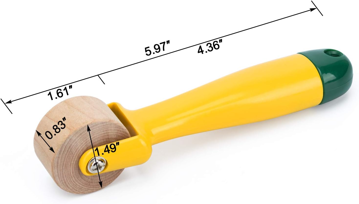 OIIKI Seam Roll & Press Roller, Quilting Tool Wallpaper Roller with Ergonomic Handle, Sewing Notions Pressing Wheel, for Quilting, Sewing, Print, Ink, Wallpaper, Home Decoration