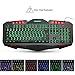 Masione® Domineering LED USB Gaming Keyboard with 7 Adjustable Colorful Backlights--- Illuminated Backlit Halo Breathing light USB Wired Multimedia Pro Gaming Keyboard for PC, Antiskid Hand Holder, Waterproof, Multimedia,Ergonomic