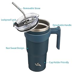 Konokyo 20 oz Tumbler with Handle and 2 Straw 2