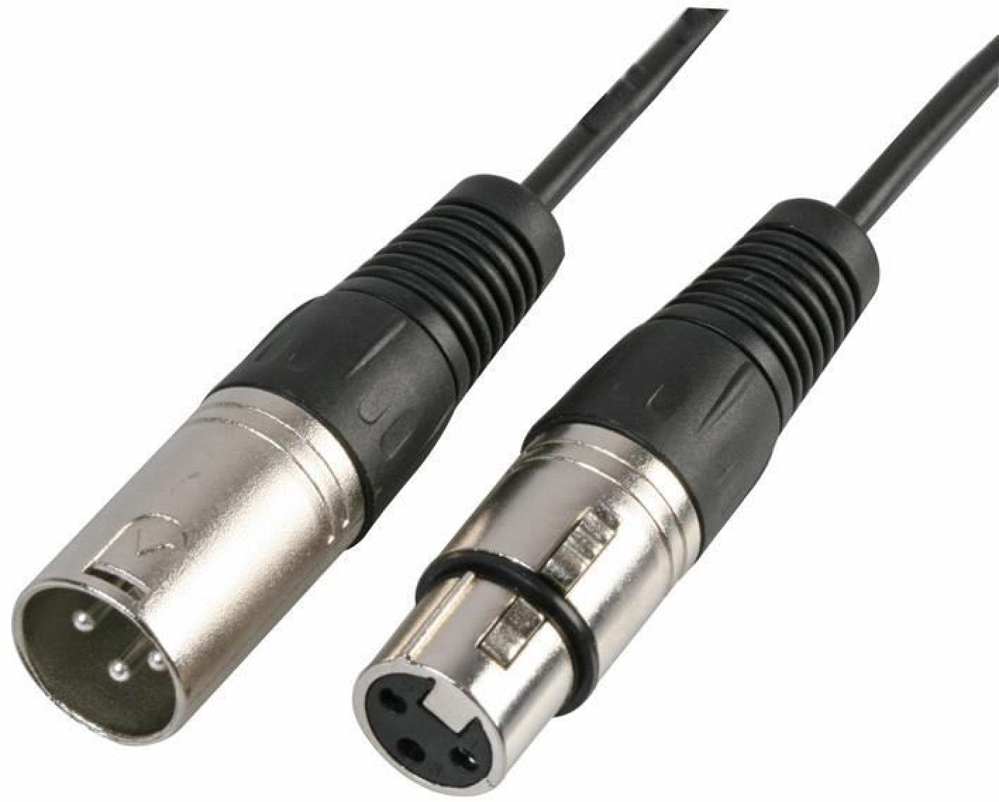 Pulse PLS00405 3 Pin XLR Male to Female DMX Phase Reverse Adaptor Lead, 0.22m