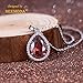 NEEMODA Gifts for Women Red Pendant Necklace for Girls Zircon Fashion Jewelry for Her Birthday Anniversary Valentines Mothers Day White Gold Plated