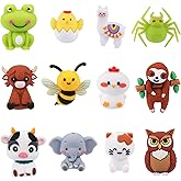 WEWAYSMILE 12Pcs 3D Silicone Beads Bulk Silicone Beads Animal Silicone Beads Silicone Pen Beads for DIY Keychain Beaded Pen Jewelry Making(Mixed)