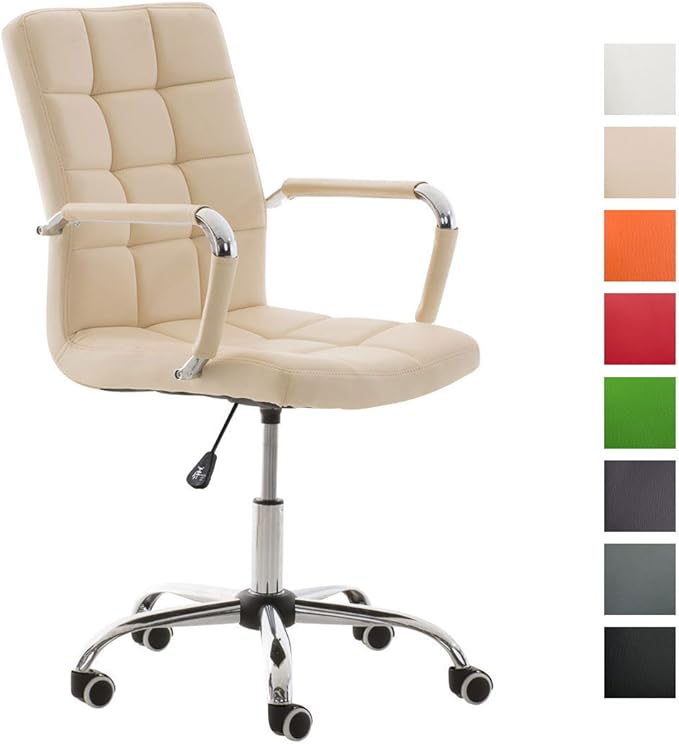 Sedia Design Los Angeles In Similpelle Bianca - Girevole, Regolabile In Altezza, Con Braccioli, Per Cucina O Ufficio - Foto 12