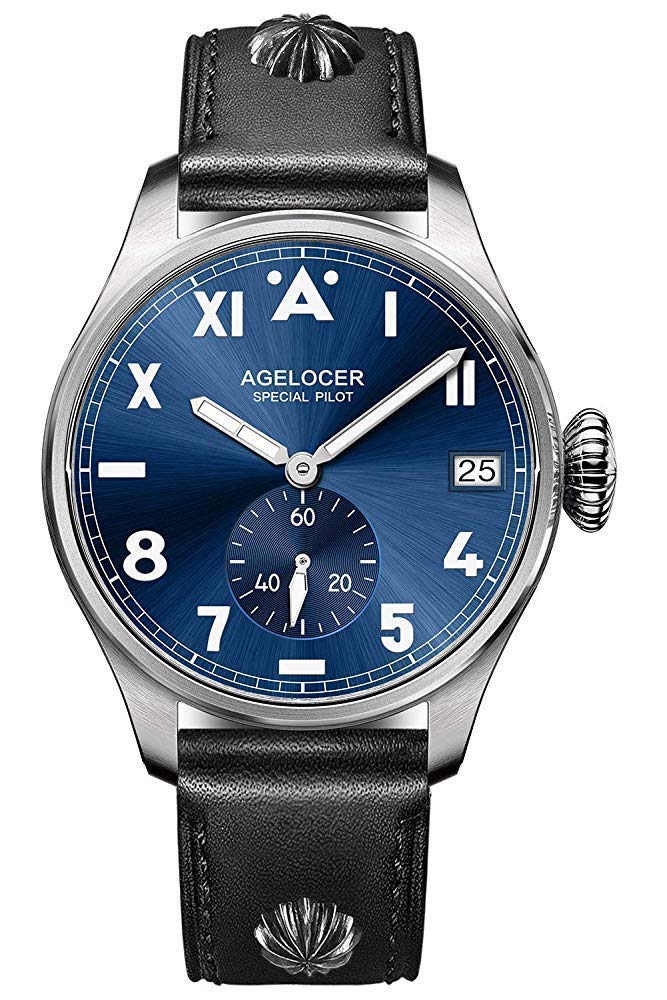 Men's Top Brand Military Flight Automatic Mechanical Business Leather Band Luminous Calendar Luxury 