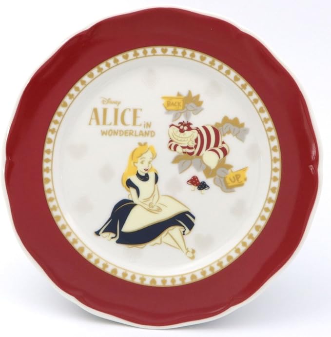 Amazon Co Jp ディズニー アリス イン ワンダーランド ペア ケーキプレート 3215 03 ホーム キッチン