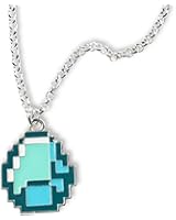 Minecraft - Diamond Necklace - Metal Chain & Pendant