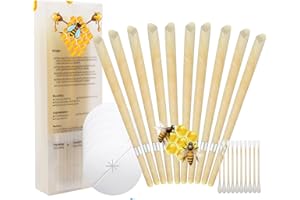 BEVSHP 10 Pcs Ear Wax Removal Kit for Earwax Cleaning Ear Wax Remover Tool Ear Cleaning Kit Ear Pick Earwax Cleaning Tool Set, 10-Piece Earwax Removal Kit with Cotton Swabs