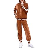 Zaclotre Girls 2 Piece Outfits Velour Tracksuit Zip Up Sweatshirt and Jogger Sweatpants Fall Winter Sweatsuits Set