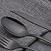 HOMQUEN 6-Pieces Stainless Steel Steak Knives Set, Black Knife Set-Use for Home Kitchen or Restaurant (Black)