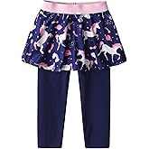 DXTON Kid Girls Leggings with Skirt Toddler Girl Printed Tutu Skirt Pant Birthday Party 3-12 Years